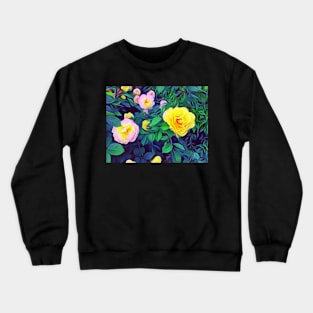 Abstract oil painting of Flowers Crewneck Sweatshirt